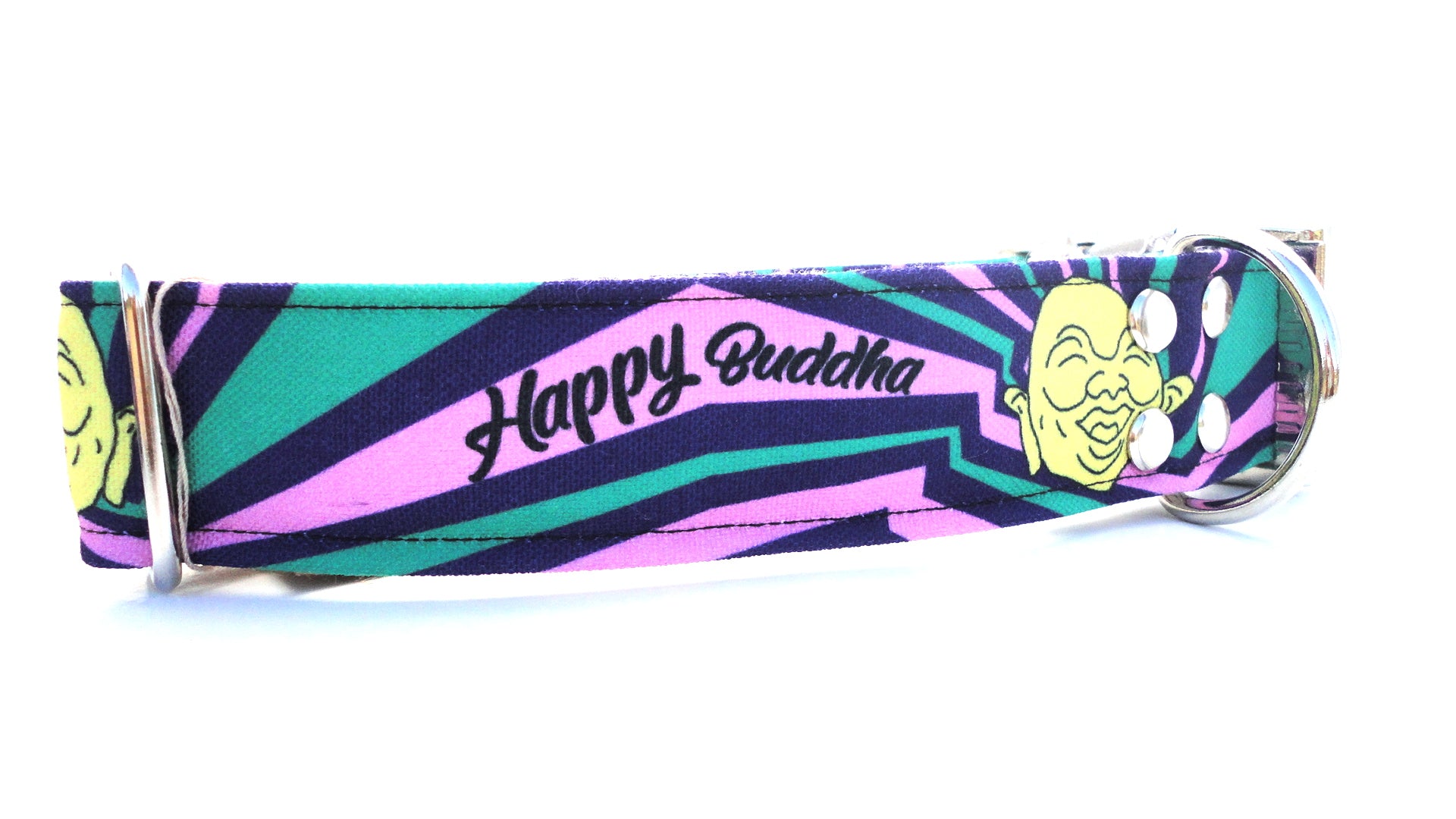 Happy Buddha Dog Collar {Purple}