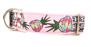 Funky Pineapple Punch Dog Collar {Bubblegum Pink}