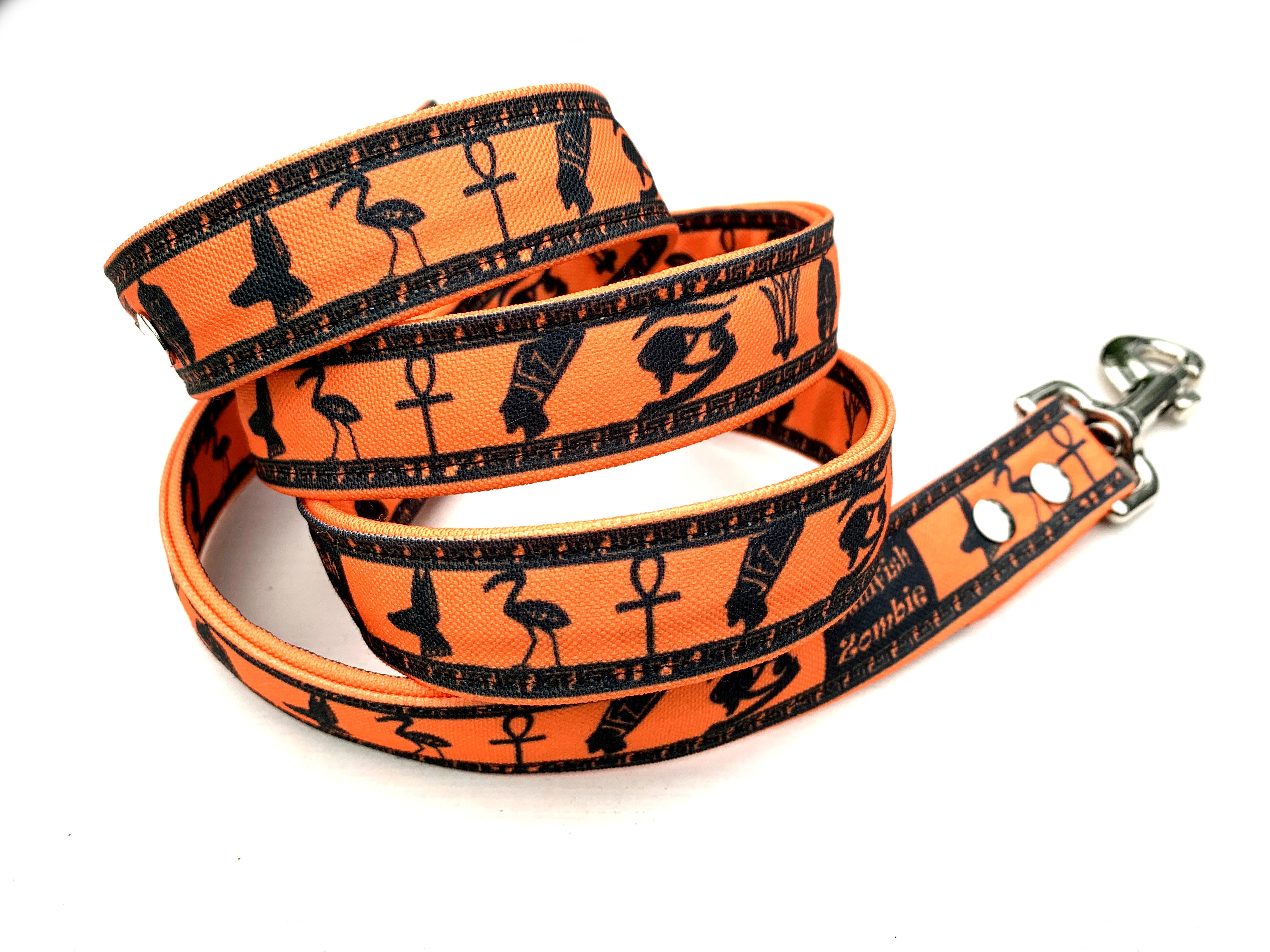 Egyptian Hieroglyphics Dog Leash {Orange}